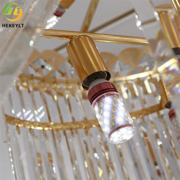 Estilo de lujo clásico claro de Crystal Led Modern Pendant Light de la escalera K9
