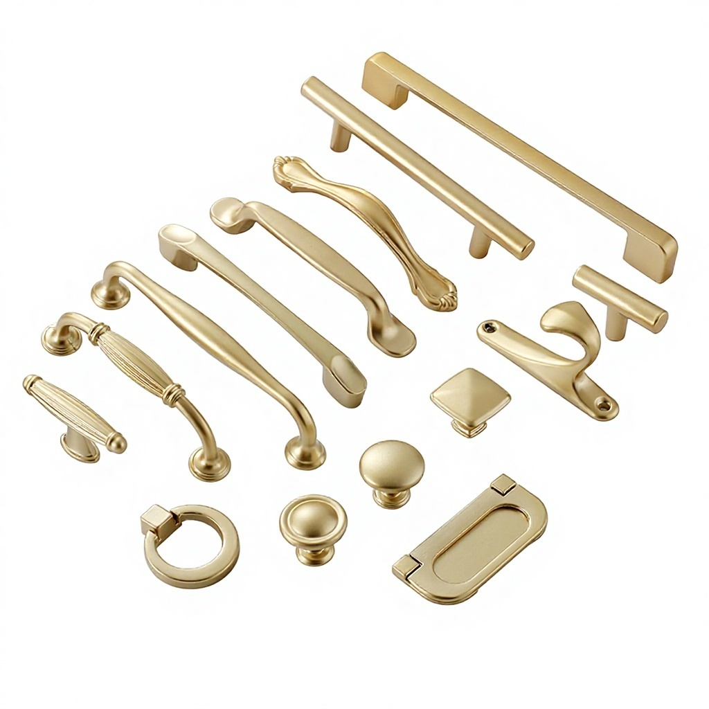 Modern Simple Luxury Golden Aluminum Alloy Durable Rectangle Cabinet Door Handle Invisible Kitchen Gym Closet Wardrobe Drawer