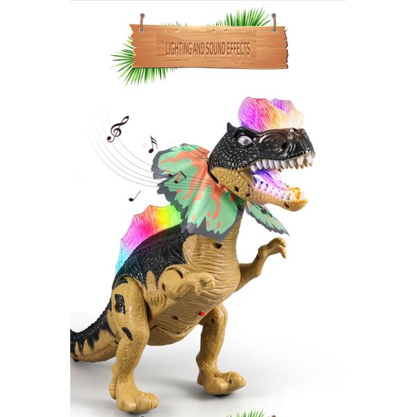 Children's Electric Toy Double Crowned Dragon with Lights Chirping Walking Flapping Wings Items