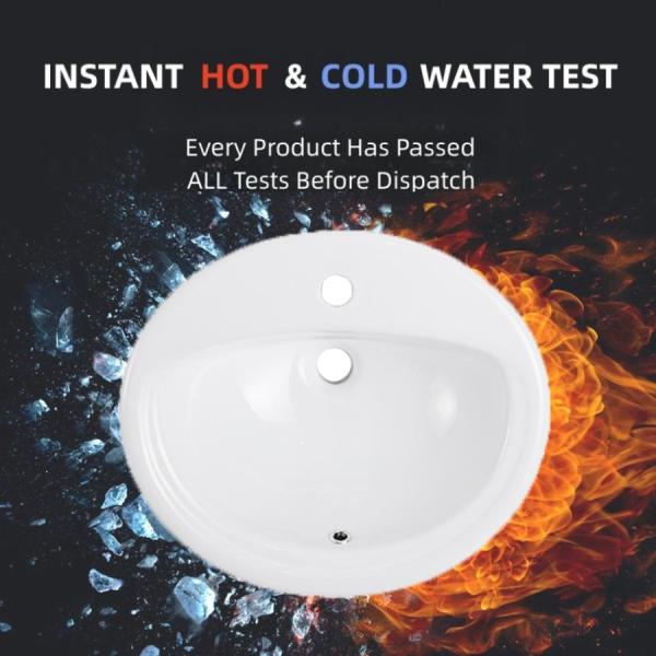 Glossy White Above Counter Sink Bowl Square Table Top Basin 400*400*100mm