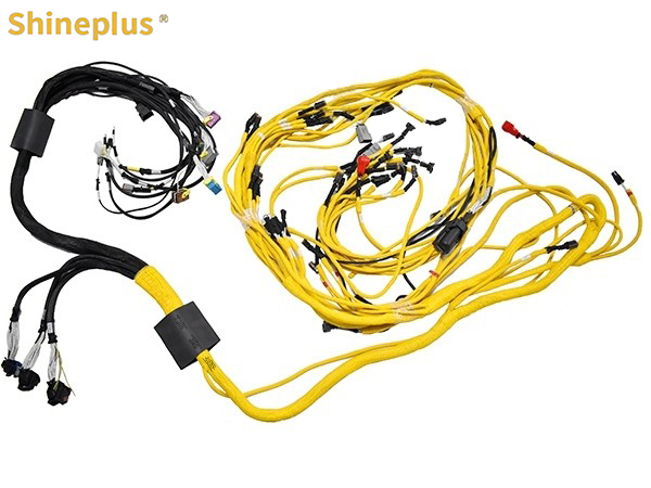 300V IP67 Insulated Fire Retardant PET Braided Network Tube Excavator Wiring Harness