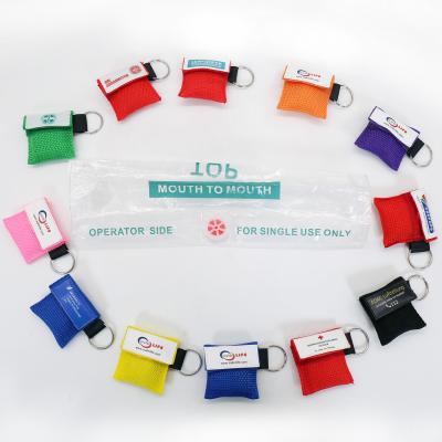 Mini Cpr Barrier Mask Keychain enfrenta a boca de nylon do saco do protetor à boca personalizada 20x30cm