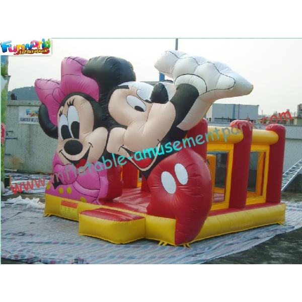 Замки мыши Mickey коммерчески оживлённые, раздувной дом прыжока с брезентом PVC