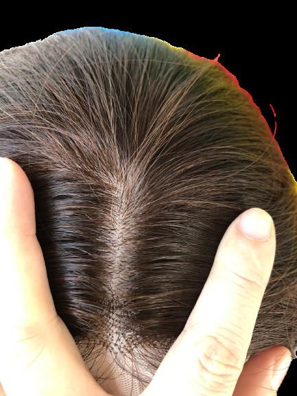 Construction de bonnet de perruque médicale de 10 à 16 pouces en dentelle noir naturel