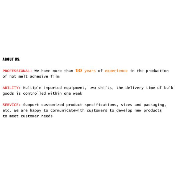 ЕВА горячее плавит толщину фильма 0.05mm 0.08mm с бумагой отпуска