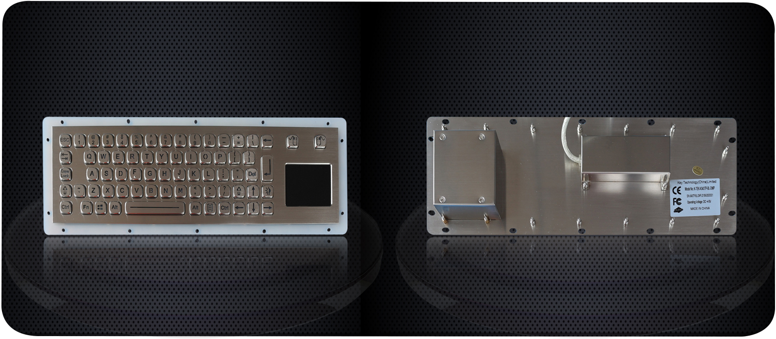 IP65 Нержавеющая сталь подсвеченная клавиатура USB с прочной сенсорной панелью
