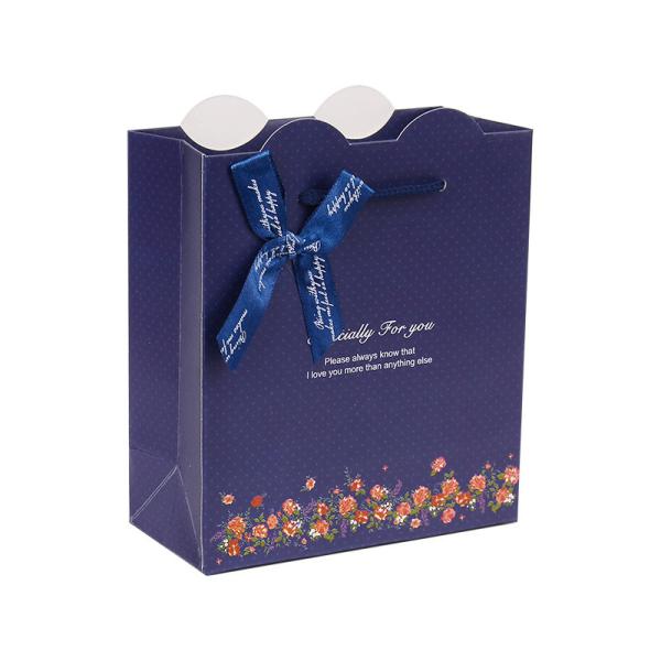 Durable ivory paper personalized shopping paper bag with logo