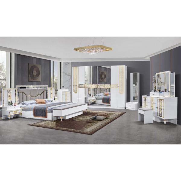 High Quality Wholesale Wood Frame Double Bed Master Room King Size Wooden Modern Luxury Full Bedroom Sets Furniture