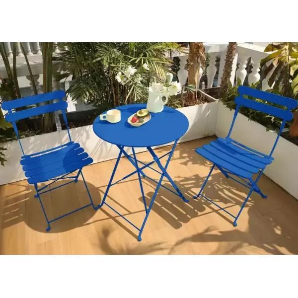 Outdoor Garden Steel Leisure Conversation Patio Bistro Set Folding Table And Chairs