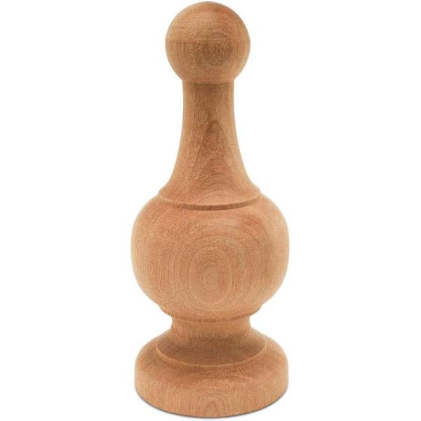 Finitions en bois inachevées décoratives, pour les finitions de postes de couchage, les finitions de tiges de rideau, le haut du mât et l'artisanat