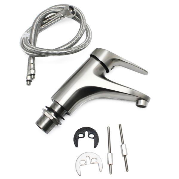 SS 304 316 Stainless Steel Faucet Modern Brushed For Bathroom Sink