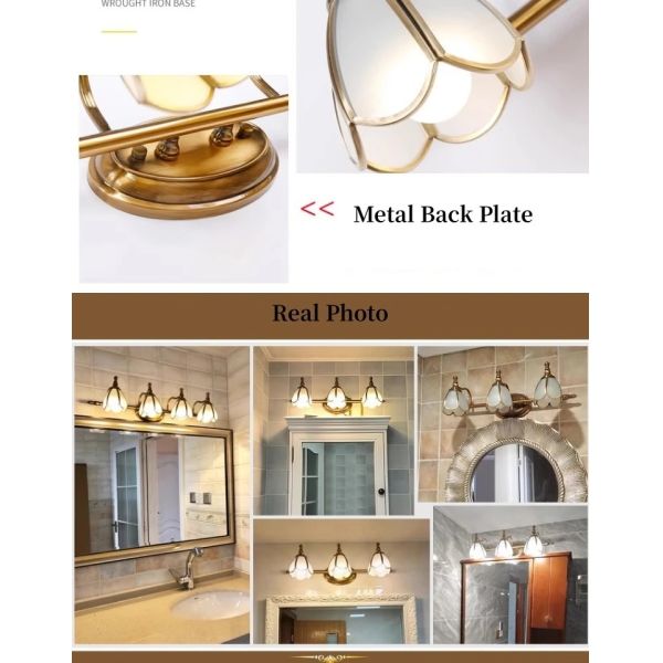 LED American vanity Mirror Headlight multicolor mirror cabinet Glass Wall lamp mirror wrought iron lamps (WH-MR-71)