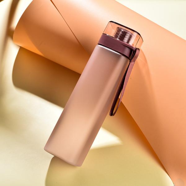 Travel in Style with Customized Logo Square Shaped 550ml 700ml Drink Bottle With Rope