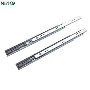 Guía telescópica de rodamiento de bolas con apertura a presión, 45 mm de ancho,