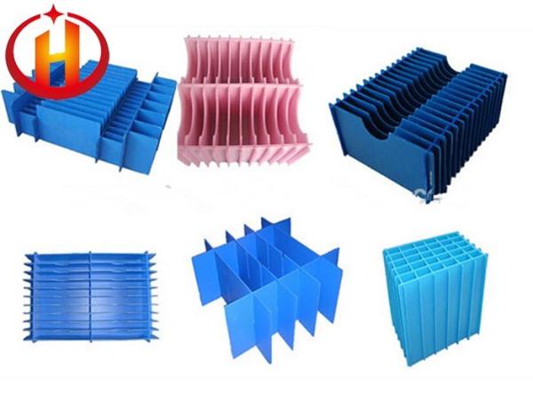 Impact Resistant Blue Corrugated Plastic Dividers 12mm Thickness