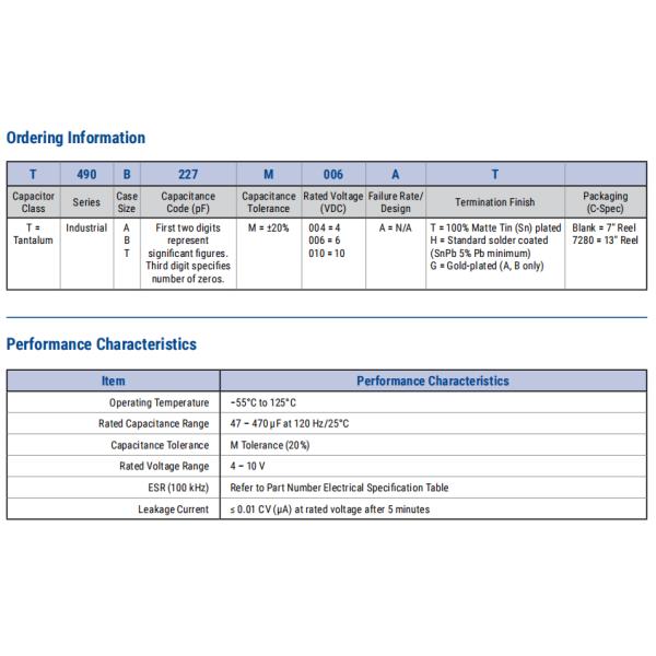330uF 6.3V Tantalum Chip Capacitor T490B337M006ATE800