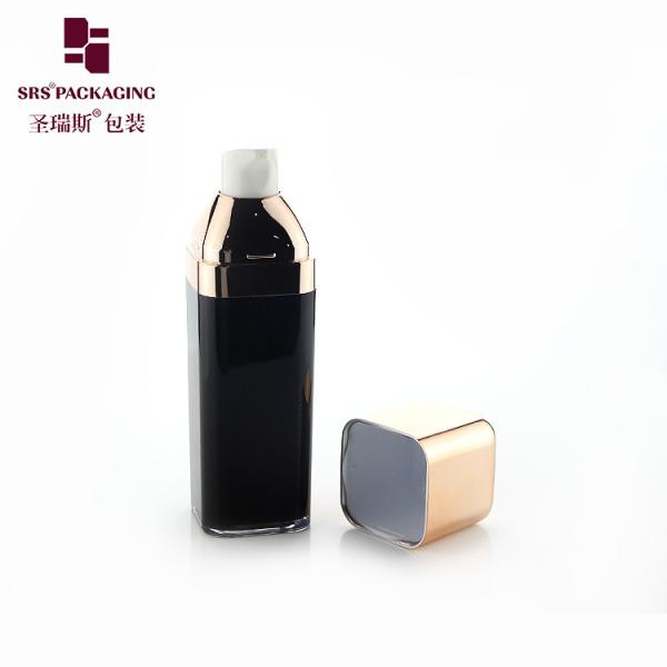 empty square shape acrylic double wall face cream airless lotion bottle