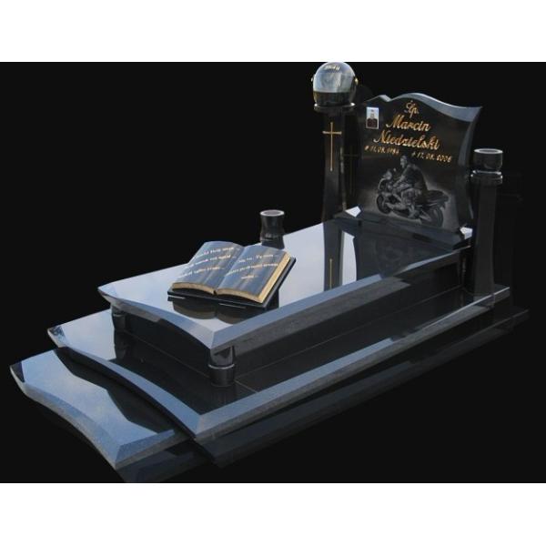 Темнота классического/современного дизайна мемориальной надгробной плиты камня гранита - серый цвет