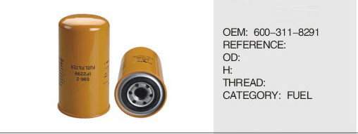 Truck Diesel engine parts oil filter  for komtsu  600-311-8291