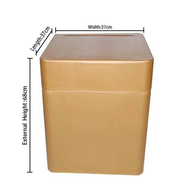 21 Gallon 80Litres Square Fiber Drum Strong Sealing Fiber Paper Drum For Chemical Powder