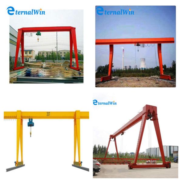 Портал 5T 10T электрического крана на козлах прогона путешествовать одиночного резиновый Tyred мобильный