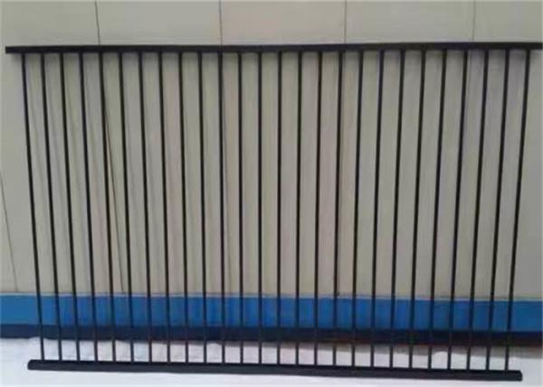 Used steel fencing black powder coated ornamental wrought iron fence