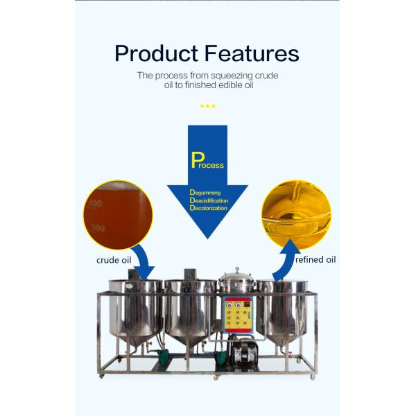 National 1st Grade Edible Oil Mini Crude Oil Refinery Plant Cost Small Gold Refining Equipment for 380V/50HZ Voltage