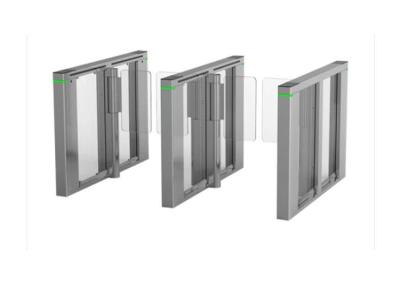 DC Motor 10mm Acrylic Glass Barrier Gate RS485 SS For Pedestrian