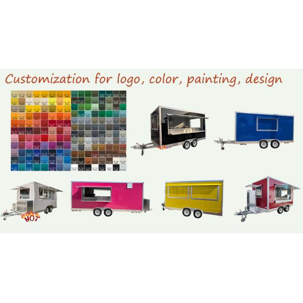 Kitchen Hotdog BBQ Food Trailers Fully Equipped Food Trucks For Events