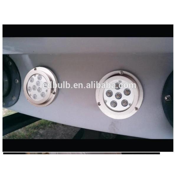 Round 6-LED IP68 Boat Transom Mount Light LED Stainless Steel Marine Underwater Lights For Boat Transom Fishing
