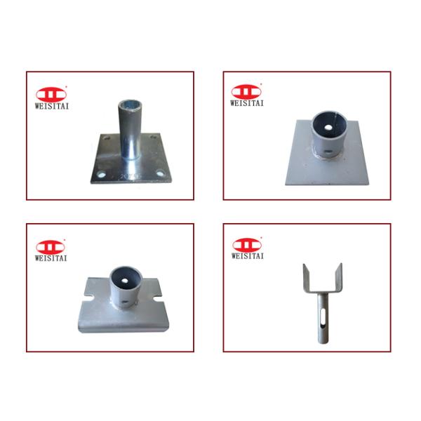 Adjustable Galvanized Steel U Head Plate Scaffold Pole Base Plate