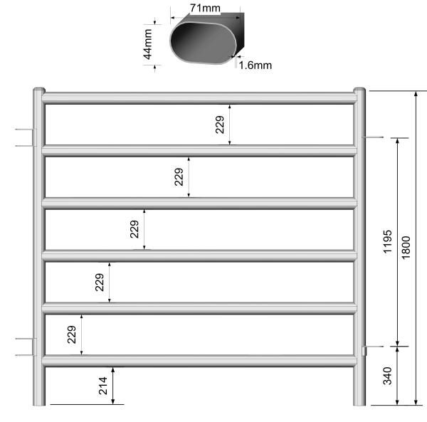 Interpon Powder Coated RAL 6005 USA Livestock Fence Panels 6ft X 10ft