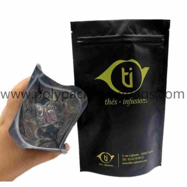 Black Ziplock Aluminum Foil Packaging Poly Bags