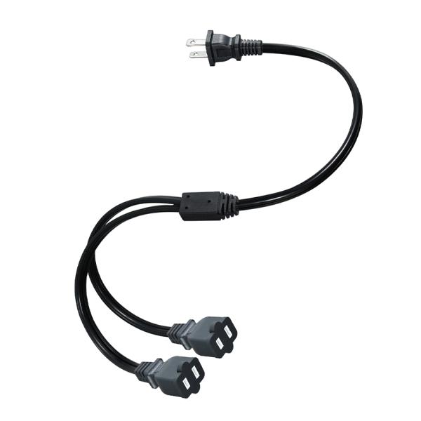 NEMA 1-15P から 1-15R 2 端の延長コード 110V-250V 銅 PVC