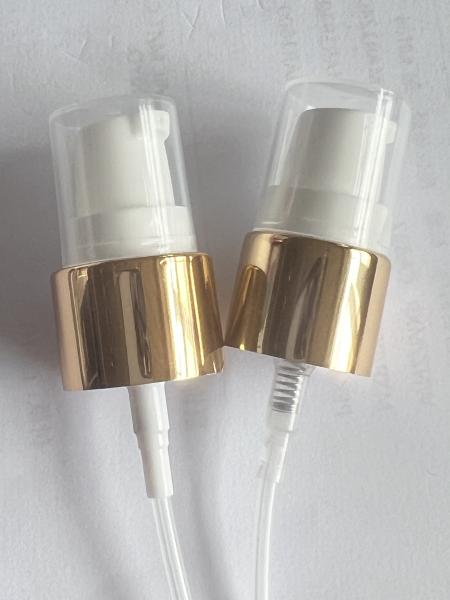 PP 18/410 20/410 18/415 Plastic Treatment Pump Half Cap For Sun Care Bottle