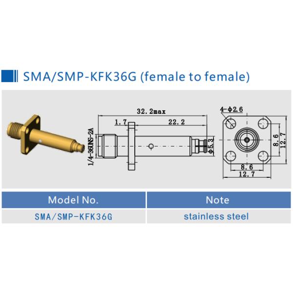 женщина 50Ω RF прямая BNC к переходнику SMA мужскому