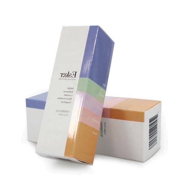 A laminação revestiu a caixa de empacotamento de papel para produtos dos cuidados com a pele