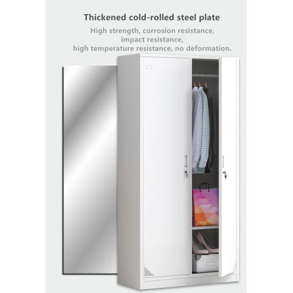 Knock Down Steel Double Door Locker Clothes Storage Rust Resistance
