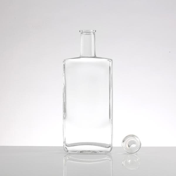 Destilerías de pequeños lotes Botella de vidrio con tapa Flint White Vodka Tequila Rum