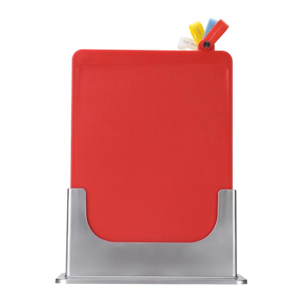 32.5cm Square PP Cutting Board Safety 2KG Food Grade Red Chopping Board