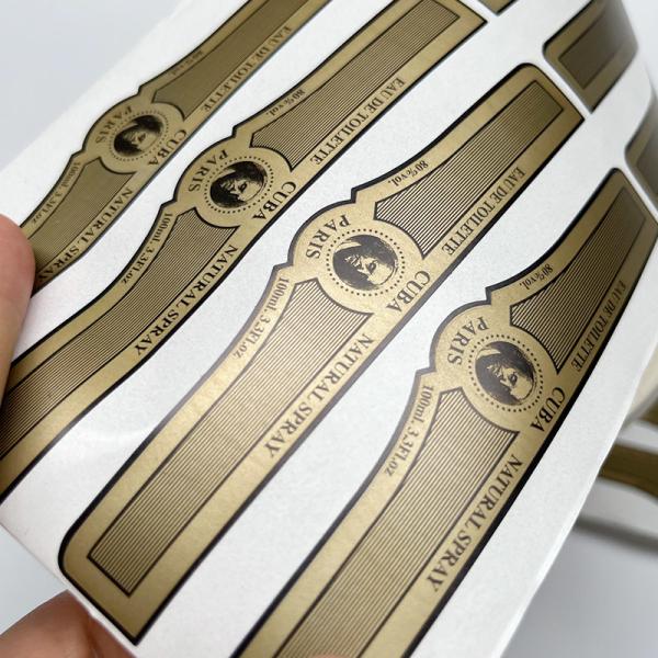Waterproof Self Adhesive Sticker Cosmetic Logo Printing Perfume Bottle Label
