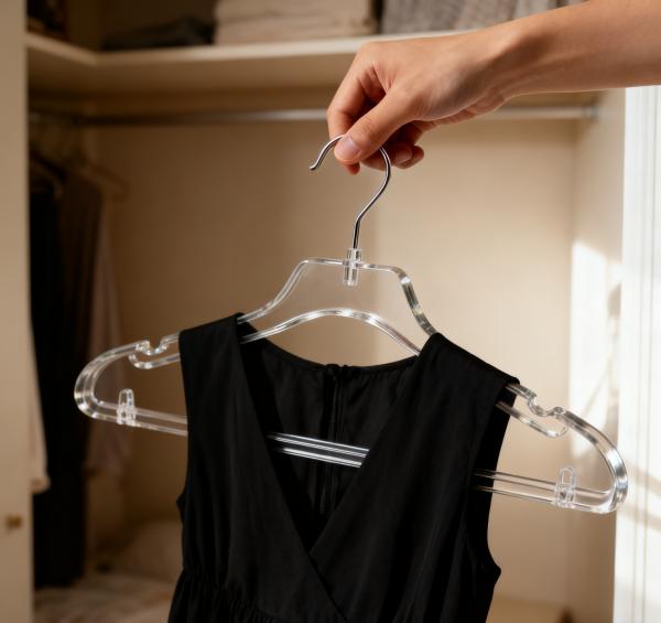 High Transparency Glossy Impact-Resistant for Home Wardrobes/Clothing Store Displays Transparent Hangers K-Resin