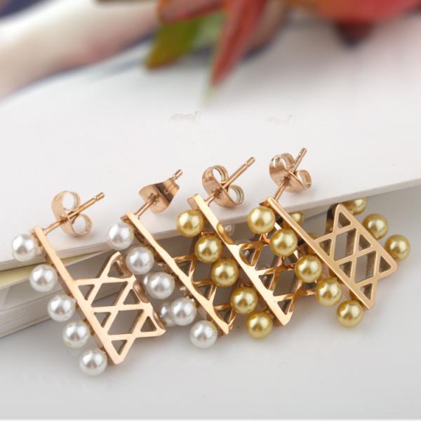 Stainless Steel Pearl Earring, Stainless Steel Jewelry Earrings Fashion Jewelry Accessories