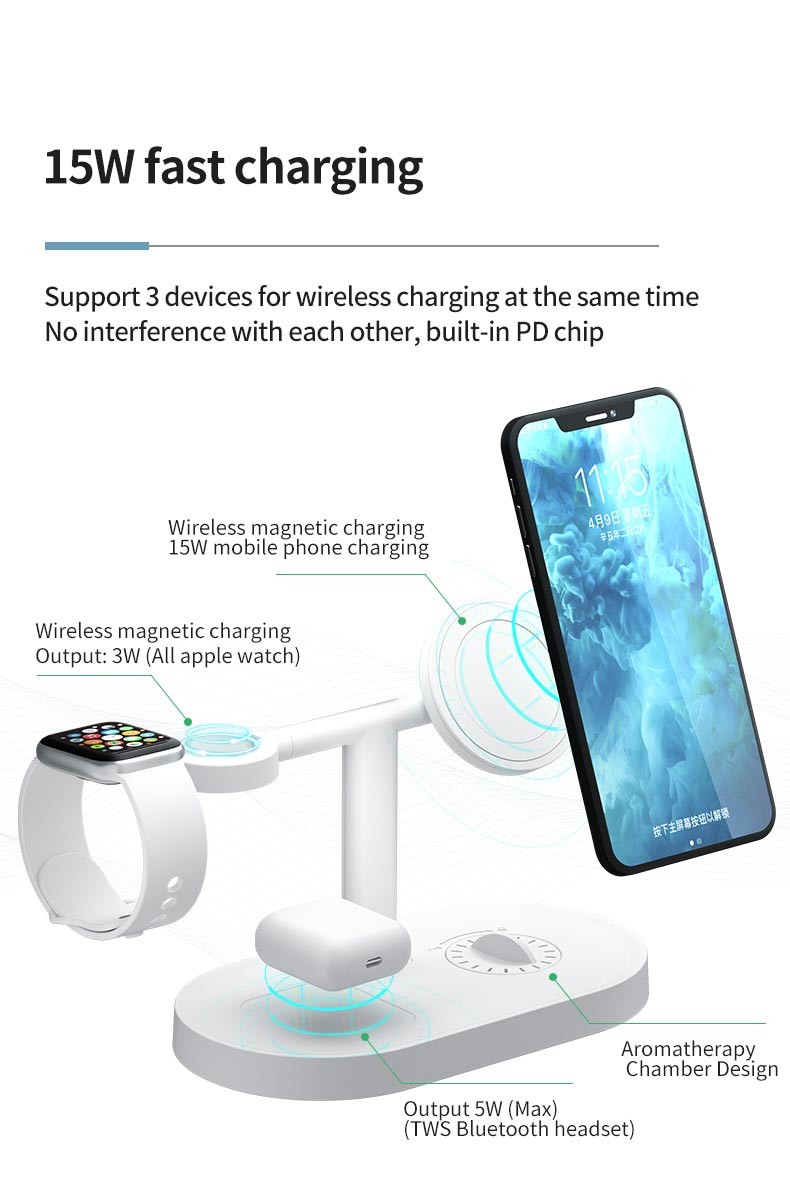 Заряжатель Multi функции QC3.0 беспроводной