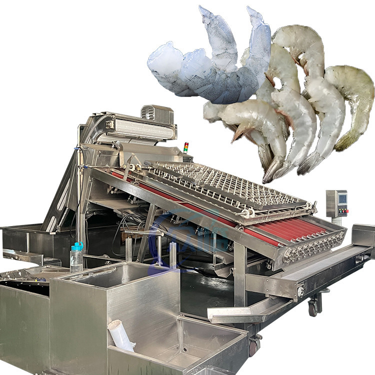 250KG/H-300KG/H Automatic Shrimp Peeler And Deveiner 3KW Shrimp Shelling Machine