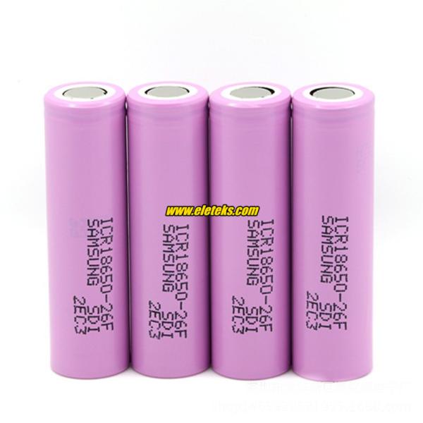 Original Samsung ICR18650-26F 3.7V Samsung 18650 2600mAh rechargeable li-ion battery cells