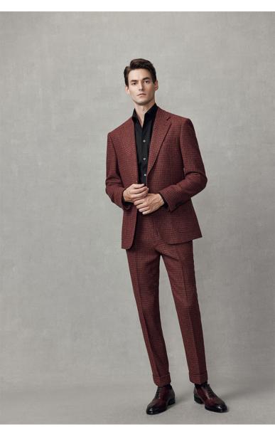 Stylish Pants Suits End Red Men's Suit for Groom's Wedding Dress and Business Events