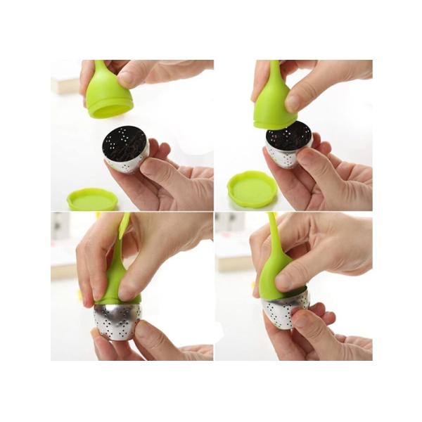 BPA Free Stainless Steel Cup Tea Infuser / Tea Leaf Infuser Silicone Handle