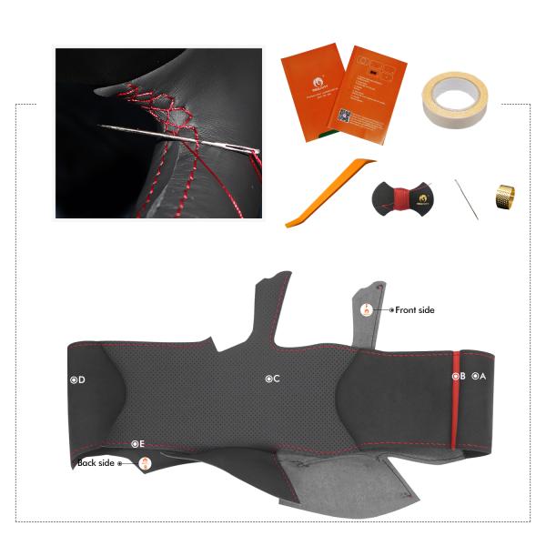 Mewant Genuine Leather and Suede Steering Wheel Cover for Holden Calais Caprice Commodore SS Ute SS interior accessory