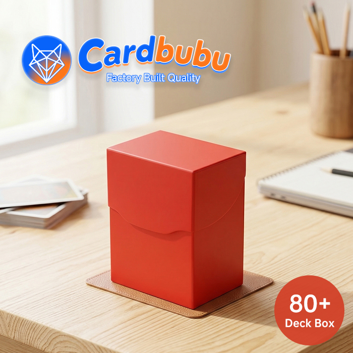 3.74in Plastic Deck Box 80 Cards Transparent Customizable Bulk Trading Card Storage